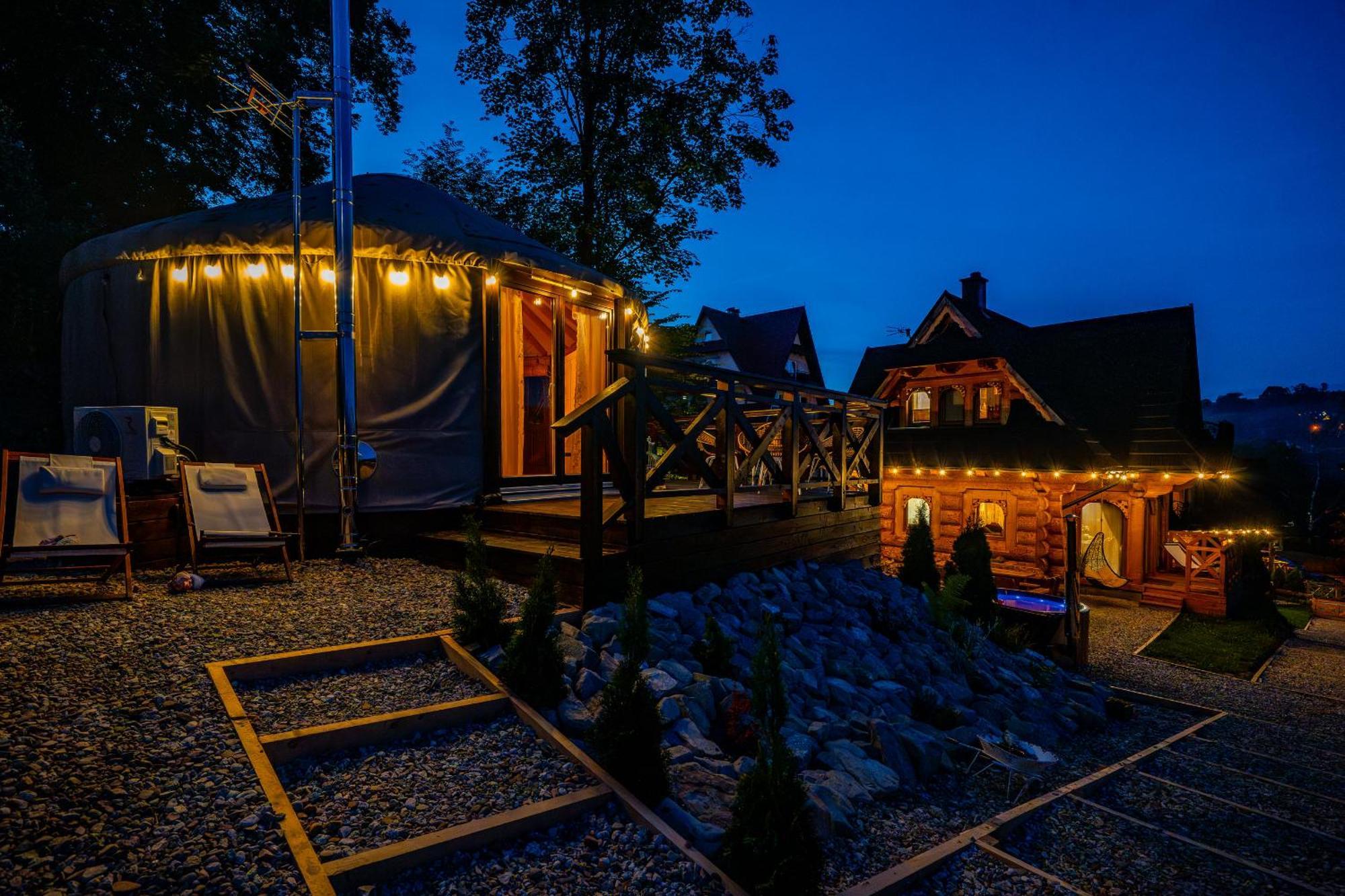 Jurta Na Wypasie - Luksusowy Namiot Z Widokiem Na Gory - Jacuzzi, Sauna, Split Ac, Private, Star View Zakopane Dış mekan fotoğraf