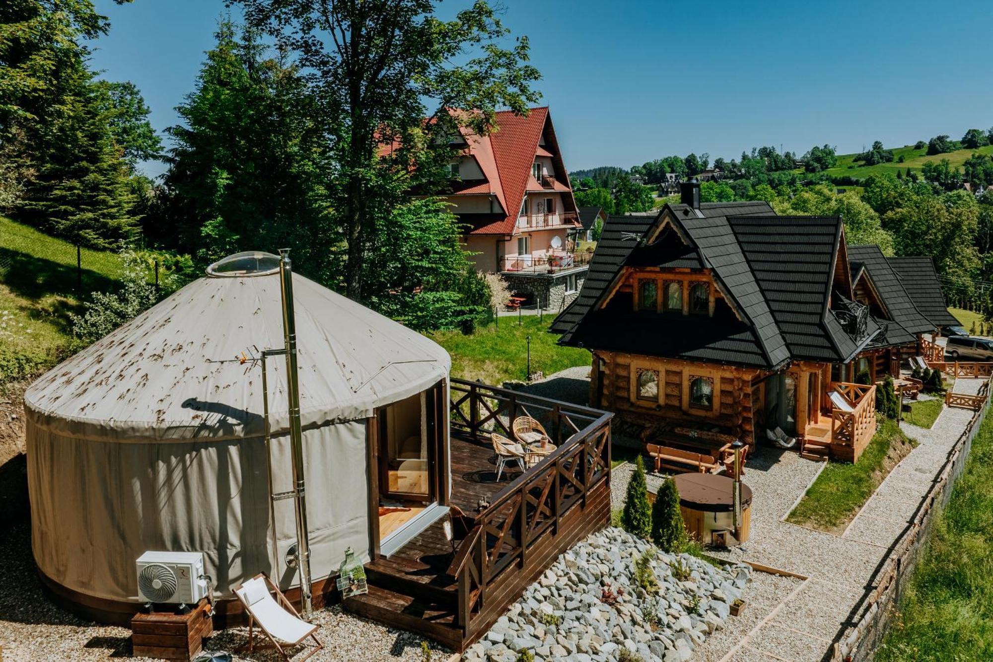 Jurta Na Wypasie - Luksusowy Namiot Z Widokiem Na Gory - Jacuzzi, Sauna, Split Ac, Private, Star View Zakopane Dış mekan fotoğraf