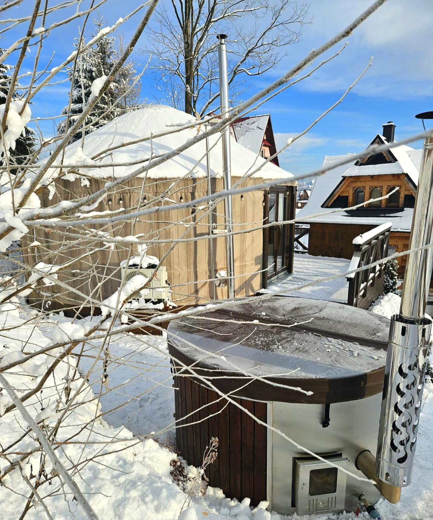 Jurta Na Wypasie - Luksusowy Namiot Z Widokiem Na Gory - Jacuzzi, Sauna, Split Ac, Private, Star View Zakopane Dış mekan fotoğraf